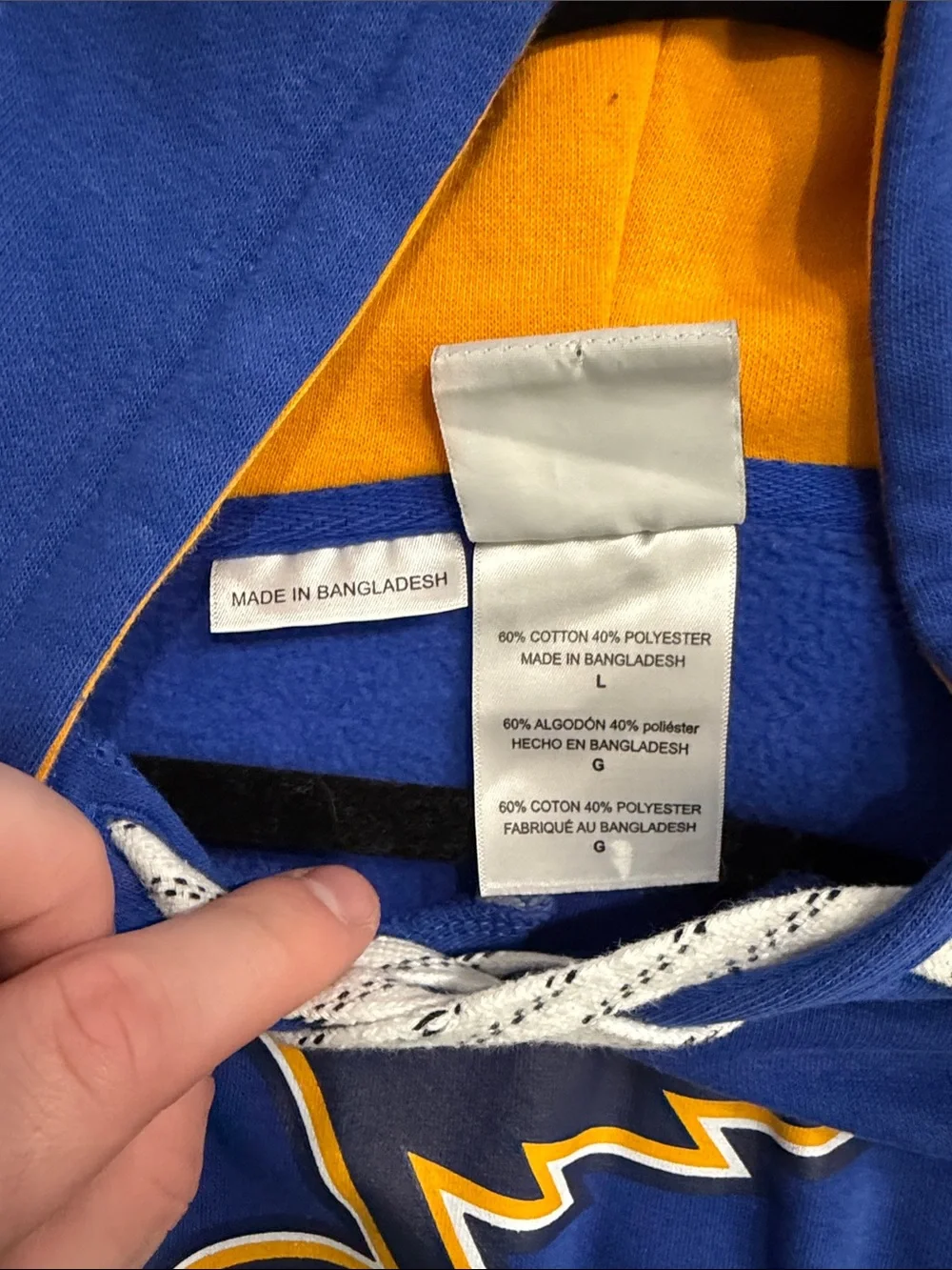 NHL Saint Louis Blues Gold Lace-Up Crewneck Hockey Pullover